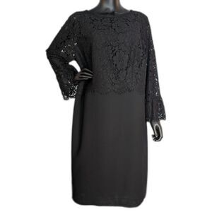 RSVP by Talbots Black Lace Sheath Dress 14W NWT MSRP $199